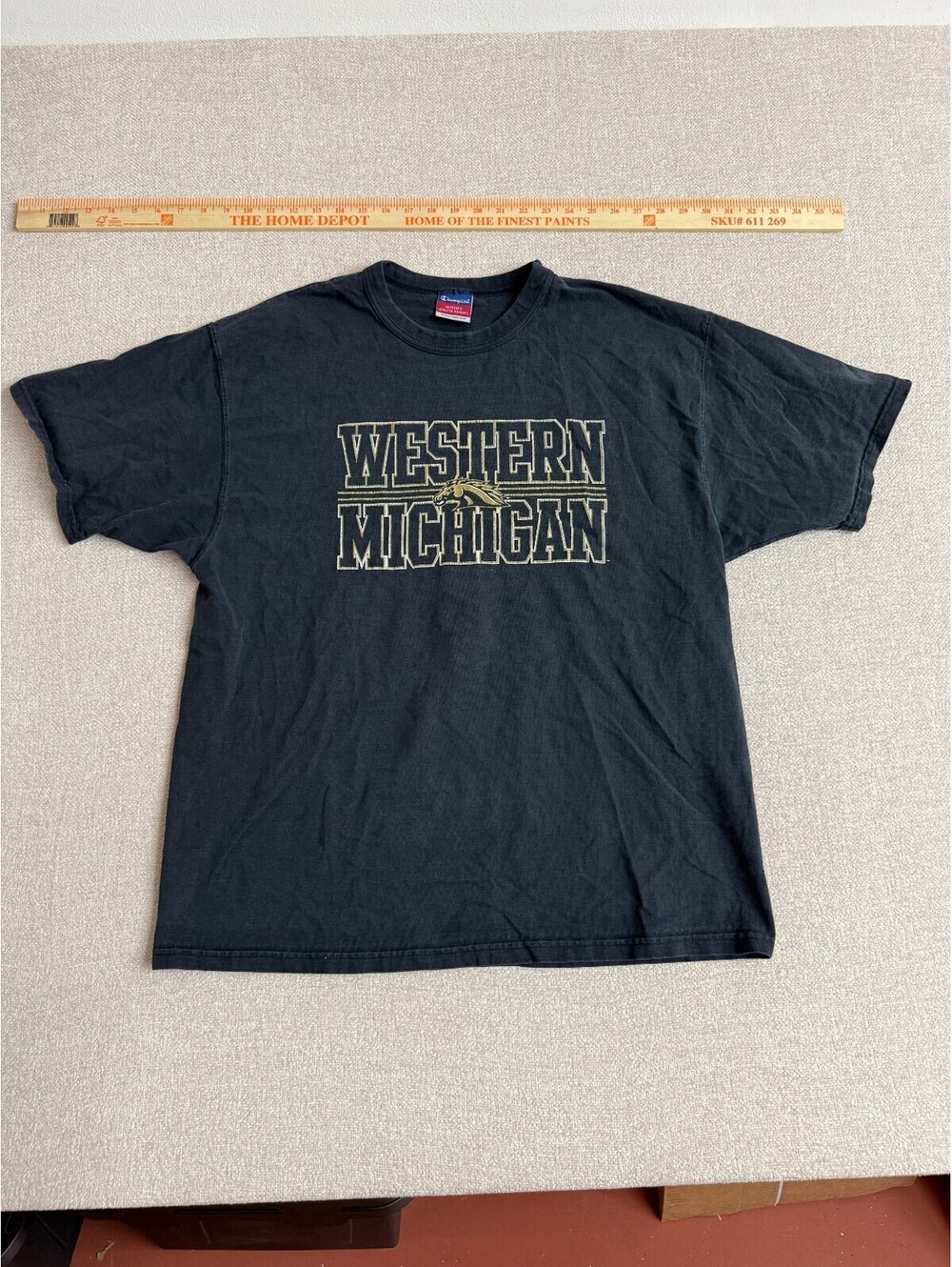 Champion Western Michigan Broncos Black T-Shirt Mens Size L Large